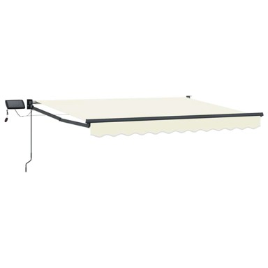 Ručna izvlačivna tenda s LED diodama, 3 x 2 m, krem