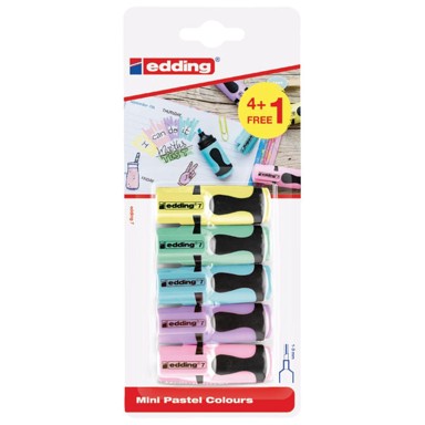 EDDING Signir mini 1-3mm 7/5boja pastel blister (4+1)