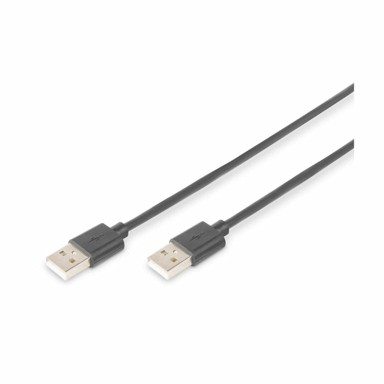 DIGITUS USB kabel A-A 1,8 m dvostruko zaštićeni, crni