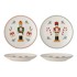 BLOOMINGVILLE Tanjuri desertni krem u setu 2 kom s božićnim motivom od kamenine Jolly, ø 16 cm