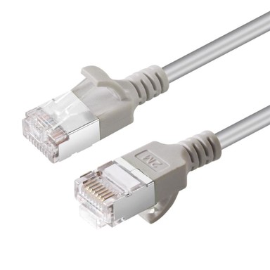 Mrežni spojni kabel, U/FTP, kategorija 6A, tanka izvedba, LSZH, duljina 3 m, siva