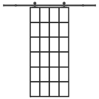 Klizna vrata s priborom od ESG stakla i aluminija 90x205 cm