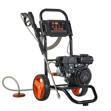 VEVOR Perilica pod tlakom na plin, 2900 PSI, 7 l/min, 56x45x84 cm, crna