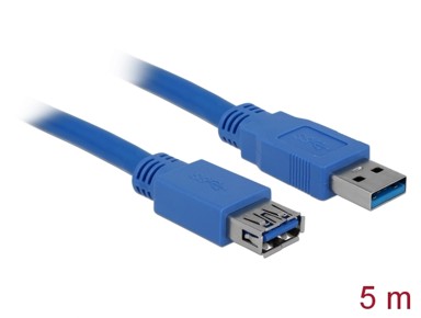 DELOCK USB 3.0 produžni kabel A–A, 5 m, plavi