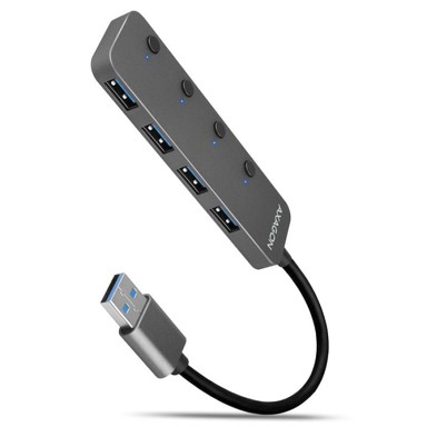AXAGON USB hub HUE-MSA Superspeed USB-A Switch Hub, 4x USB 3.0, aktiv - 20cm, HUE-MSA