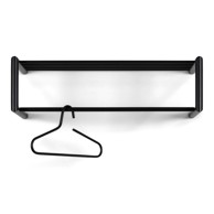 SPINDER DESIGN Crna metalna zidna vješalica s policom Smooth