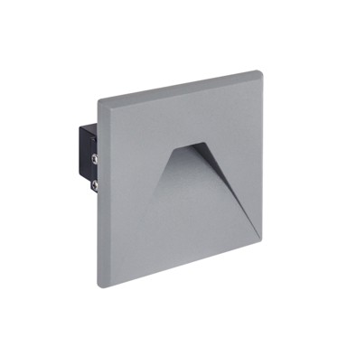 Ugradbena zidna svjetiljka KURS, LED, D 1.6W, siva, 4000K, IP54