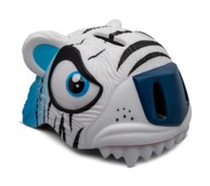 CRAZYSAFETY 3D Dječja kaciga za bicikl tigar, bijela