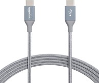 AMAZON BASICS Pleteni USB-C – USB-C kabel, 480 Mbit/s, crni