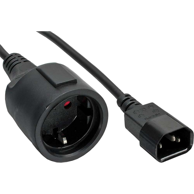 INLINE Kabel za napajanje 16659M, utikač tip F-C14, 3 m, crna