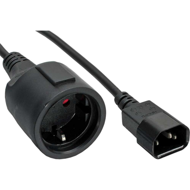 INLINE Kabel za napajanje 16659M, utikač tip F-C14, 3 m, crna