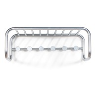  SPINDER DESIGN Metalna zidna vješalica u srebrnoj boji s policom Retro