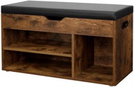 Polica za cipele sa sjedalom, drvo, loft stil