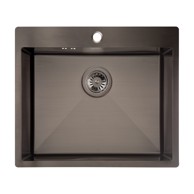 LAVEO Inox sudoper sa sifonom Marmara 51X59 cm, grafit