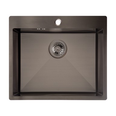 LAVEO Inox sudoper sa sifonom Marmara 51X59 cm, grafit