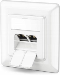 LOGILINK Ugradbena mrežna utičnica Cat.6 PoE++, oklopljena, horizontalna