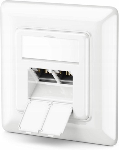 LOGILINK Ugradbena mrežna utičnica Cat.6 PoE++, oklopljena, horizontalna