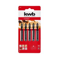 KWB Set listova za ubodnu pilu za drvo, 5/1, 75mm