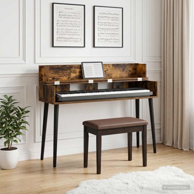 Studio radni stol, 110 x 40 x 19,5 cm, dimljeni hrast