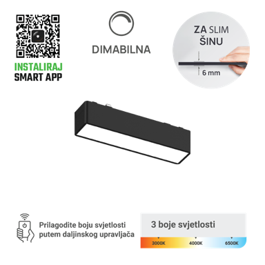 GREEN TECH LED magnetna svjetiljka MG01-6W-3CCT, 6 W, 3CCT