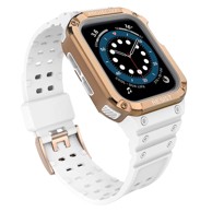 PROTECT Oklopna narukvica Strap Band, Apple Watch 38/40/41 mm, s remenom, bijela, rose gold