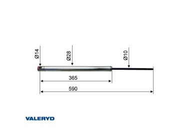 VALERYD Amortizer za naletnu kočnicu knott kr/krv/kfg35 knott cc=590 2385004