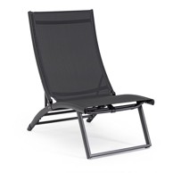 BIZZOTTO Antracitno siva metalna vrtna ležaljka Taylor