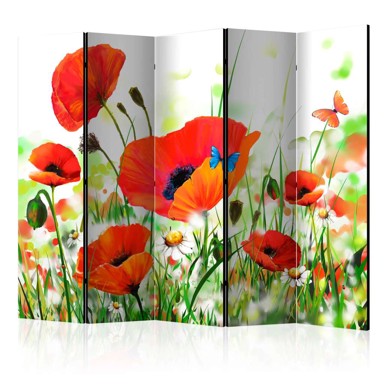 Sobna pregrada u 5 dijelova Country poppies II 225x172