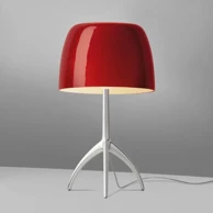 FOSCARINI Stolna lampa Lumiere Grande E27, boja trešnje