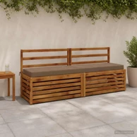 Jastučići za klupu Soest 2 kom 170 x 40 x 8 cm melange, sivosmeđi