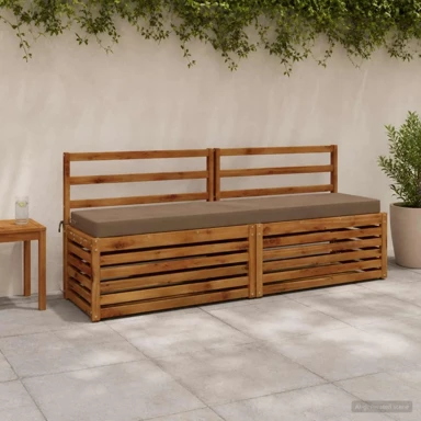 Jastučići za klupu Soest 2 kom 170 x 40 x 8 cm melange, sivosmeđi