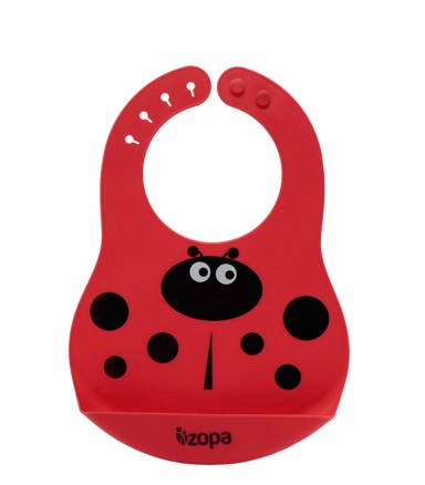 ZOPA Silikonski podbradak, Ladybird, silikon