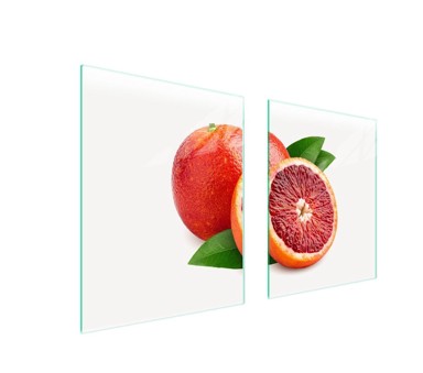 TMK Staklena zaštita za štednjak ili ploču za kuhanje 85x52, grapefruit