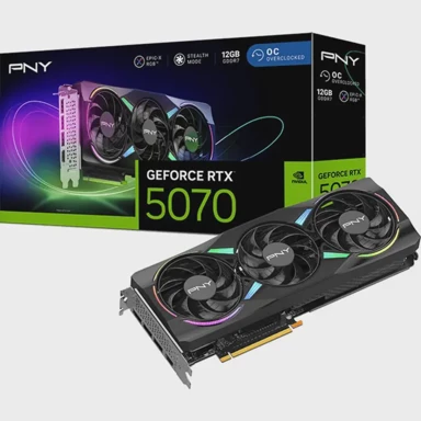 PNY Grafička kartica GeForce RTX 5070 ARGB OC, DLSS 4, 3× DP, 1× HDMI 2.1