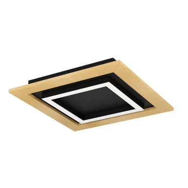 Stropna lampa Tirrenara 900603, LED 4x5,4 W, s daljinskim upravljačem, drvo, crno i bijela