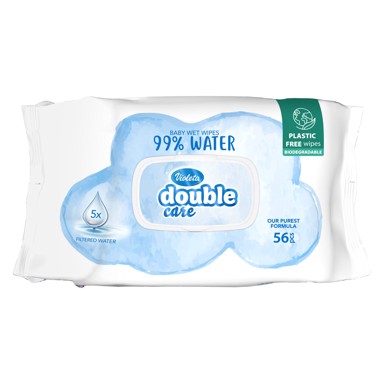 VIOLETA Vlažne maramice Double Care 99% voda 56/1 kom