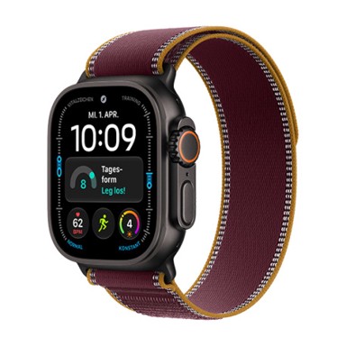 APPLE Pametni sat Watch Ultra 4 (2026) 5G 49 mm s kućištem od crnog titanija i bordo remenom Trail Loop, crni