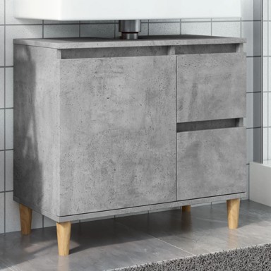 Ormarić za umivaonik boja betona 65x33x60 cm konstruiranog drva