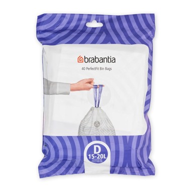 BRABANTIA Vreće za smeće 40 kom 20 L PerfectFit D