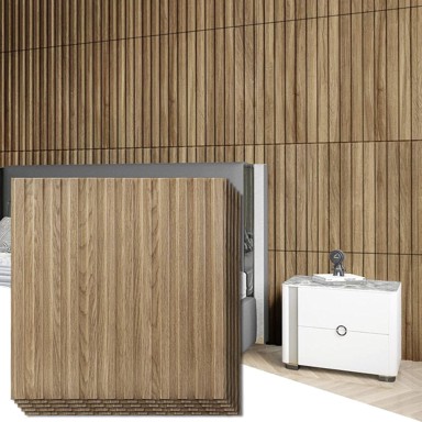 NIKCORP 3D zidni paneli PVC 50 x 50 cm 12 kom., smeđi