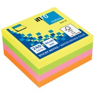 GLOBAL NOTES Samoljepljiva kocka 50x50 mm 240 listova neon 5658-39