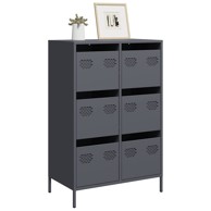 Visoka komoda antracit 68x39x101,5 cm od čelika