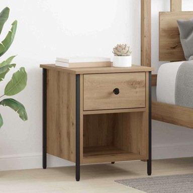Noćni ormarić, 2 pcs, s ladicama, 40 x 42 x 50 cm, hrast artisan