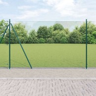 Žičana ograda s 13 postolja u obliku flanža 1.4x50 m čelik, zelena