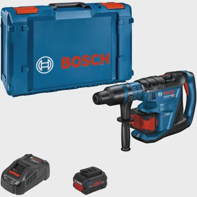 BOSCH Akumulatorska bušilica čekić BITURBO GBH 18V-40 C Professional 18 V plavo/crno 2× baterija ProCORE18V 5.5Ah XL-BOXX