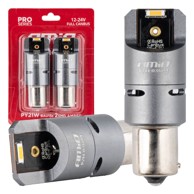 AMIO LED žarulje CANBUS PRO Series PY21W 2x1860 SMD narančaste 12V/24V FULL CANBUS s ventilatorom