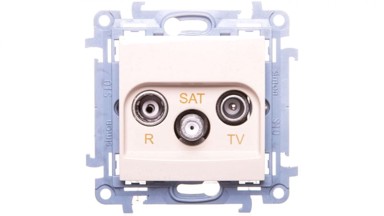 SIMON 10 R-TV-SAT antenska utičnica, IP20, kutija 01/41, krem