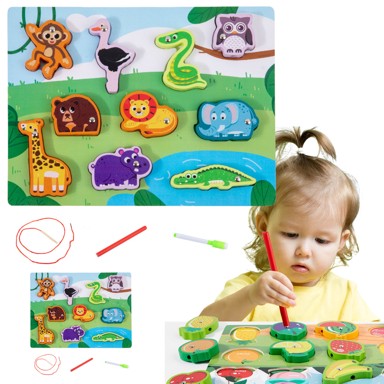 Drvena slagalica s magnetima, Interlacing Animals