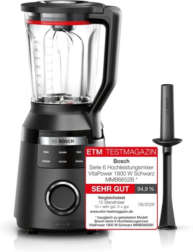 BOSCH Hochleistungsmixer, Smoothie Maker, 1800 W, 45.000 okretaja/min