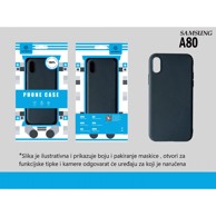 TECHANCY Maskica silikonska za Samsung Galaxy A80 tamno, plava